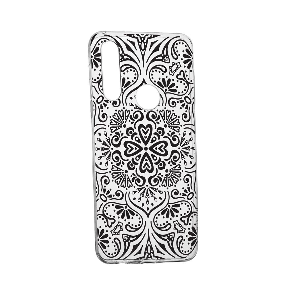 Husa pentru Huawei Y6p, Mandala Black, rezistenta la uzura, anti-alunecare, 75
