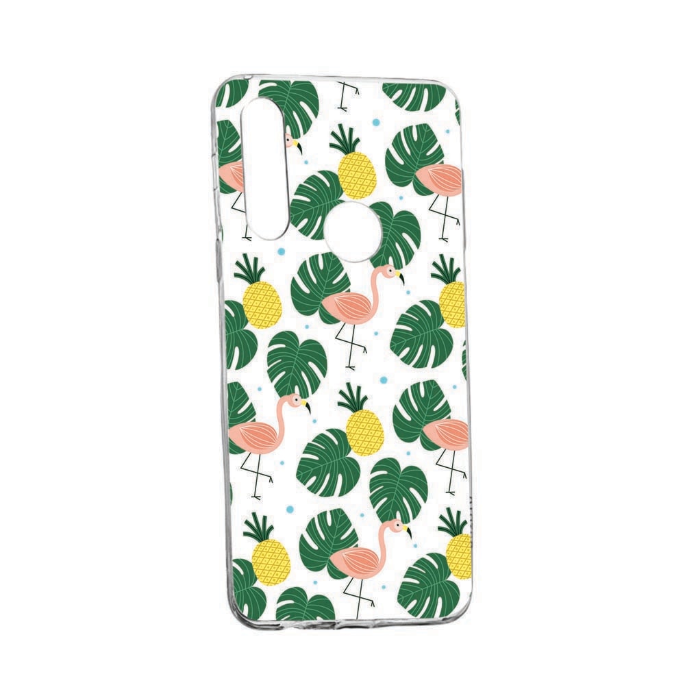 Husa Silicon Compatibila cu Alcatel 3L (2020), Tropical, rezistenta la uzura, anti-alunecare, 93