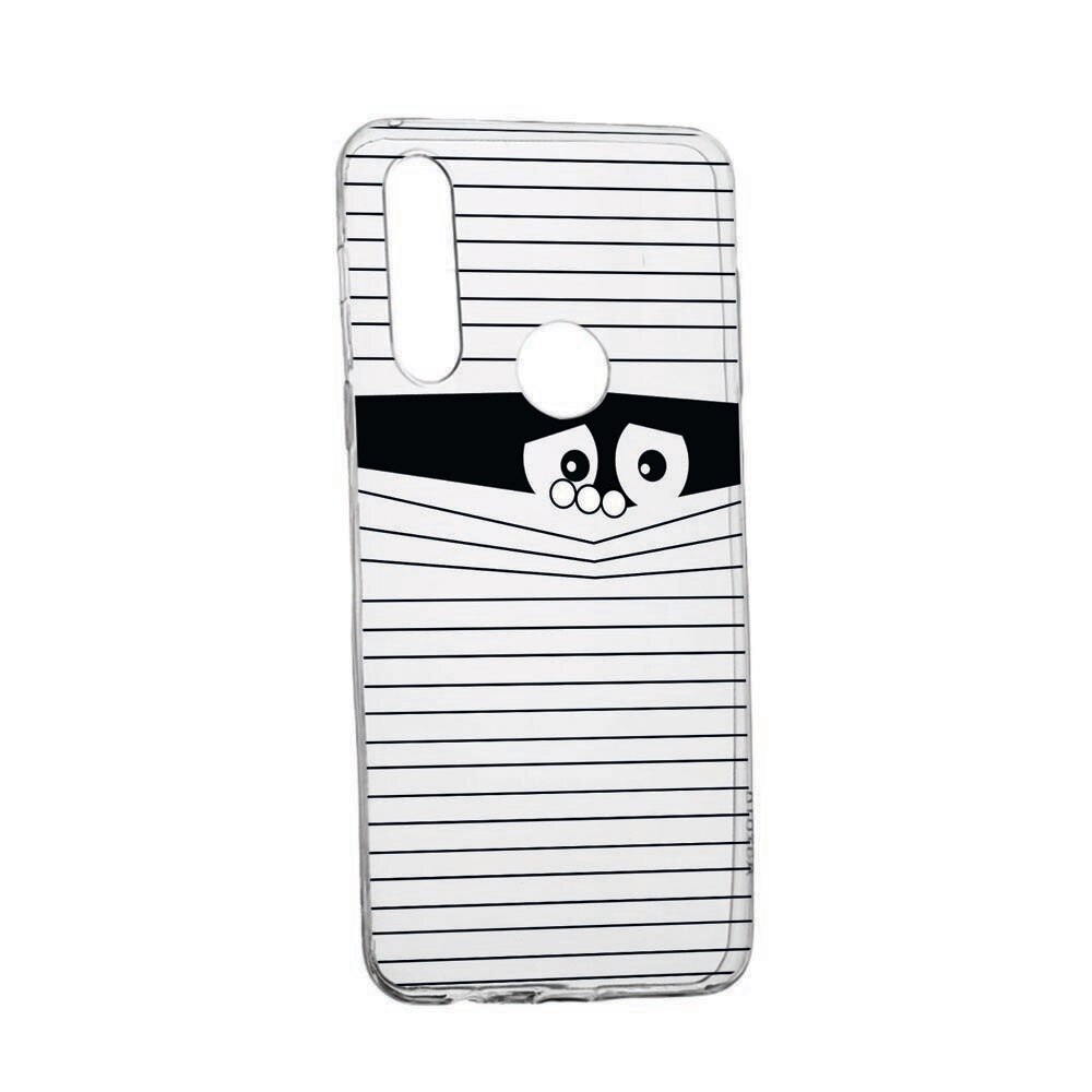 Husa pentru Huawei Y6p, Look Black, rezistenta la uzura, anti-alunecare, 38