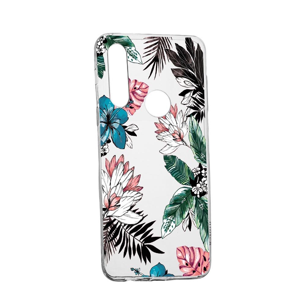 Husa Silicon Flori tropicale, Compatibila cu Alcatel 1S (2020) / 1V (2020), rezistenta la uzura, anti-alunecare, 500