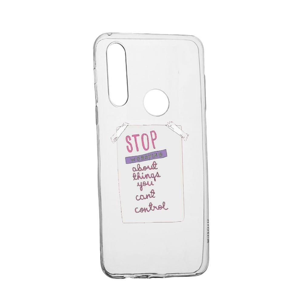 Husa Silicon Stop Worrying, Compatibila cu Samsung Galaxy M11, rezistenta la uzura, anti-alunecare, 492