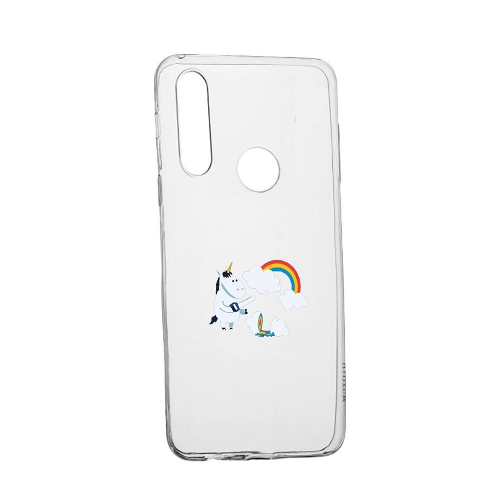 Husa Silicon Unicorn - Cloud, Compatibila cu Motorola Moto E7 Power, rezistenta la uzura, anti-alunecare, 527