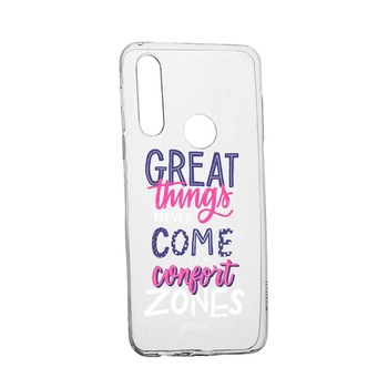 Husa cu mesaj Great Things, pentru Huawei Y6p, rezistenta la uzura, anti-alunecare, din silicon Premium, 486 Husa cu mesaj Great Things, pentru Huawei Y6p, rezistenta la uzura, anti-alunecare, din silicon Premium, 486