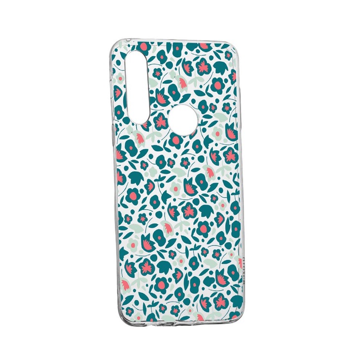 Модел на зелени цветя Motorola Moto E7 Устойчив на износване противоплъзгащ премиум силиконов калъф 632