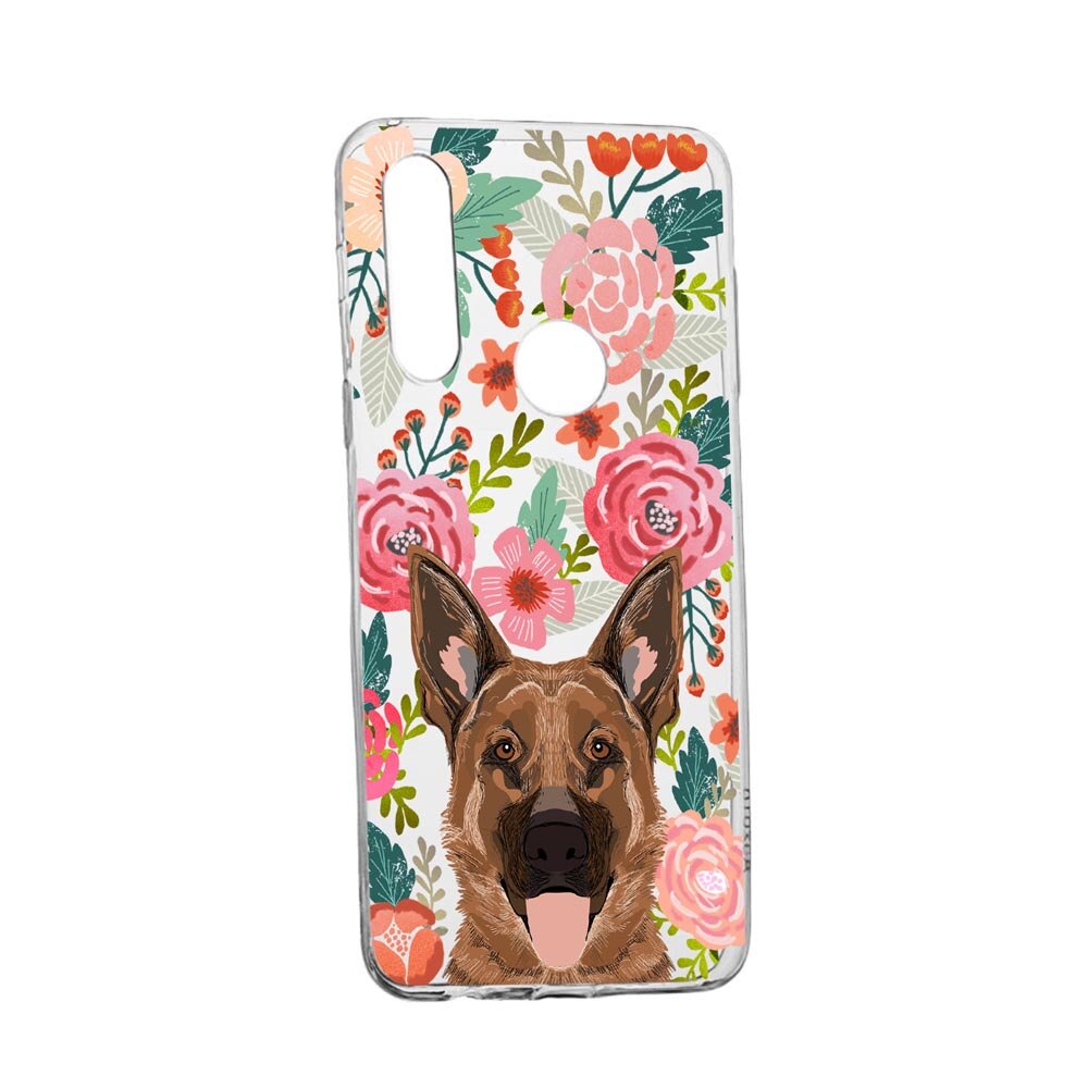 Husa Silicon Dog and Flowers, Compatibila cu Motorola Moto G Pro, rezistenta la uzura, anti-alunecare, 636