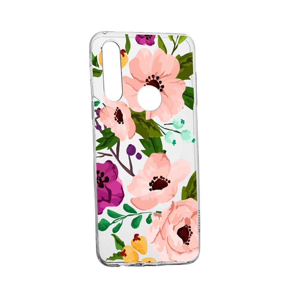 Husa Flowers, pentru Huawei Y6p, rezistenta la uzura, anti-alunecare, din silicon Premium, 629