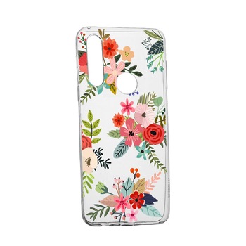 Husa Flowers, pentru Huawei Y6p, rezistenta la uzura, anti-alunecare, din silicon Premium, 630 Husa Flowers, pentru Huawei Y6p, rezistenta la uzura, anti-alunecare, din silicon Premium, 630