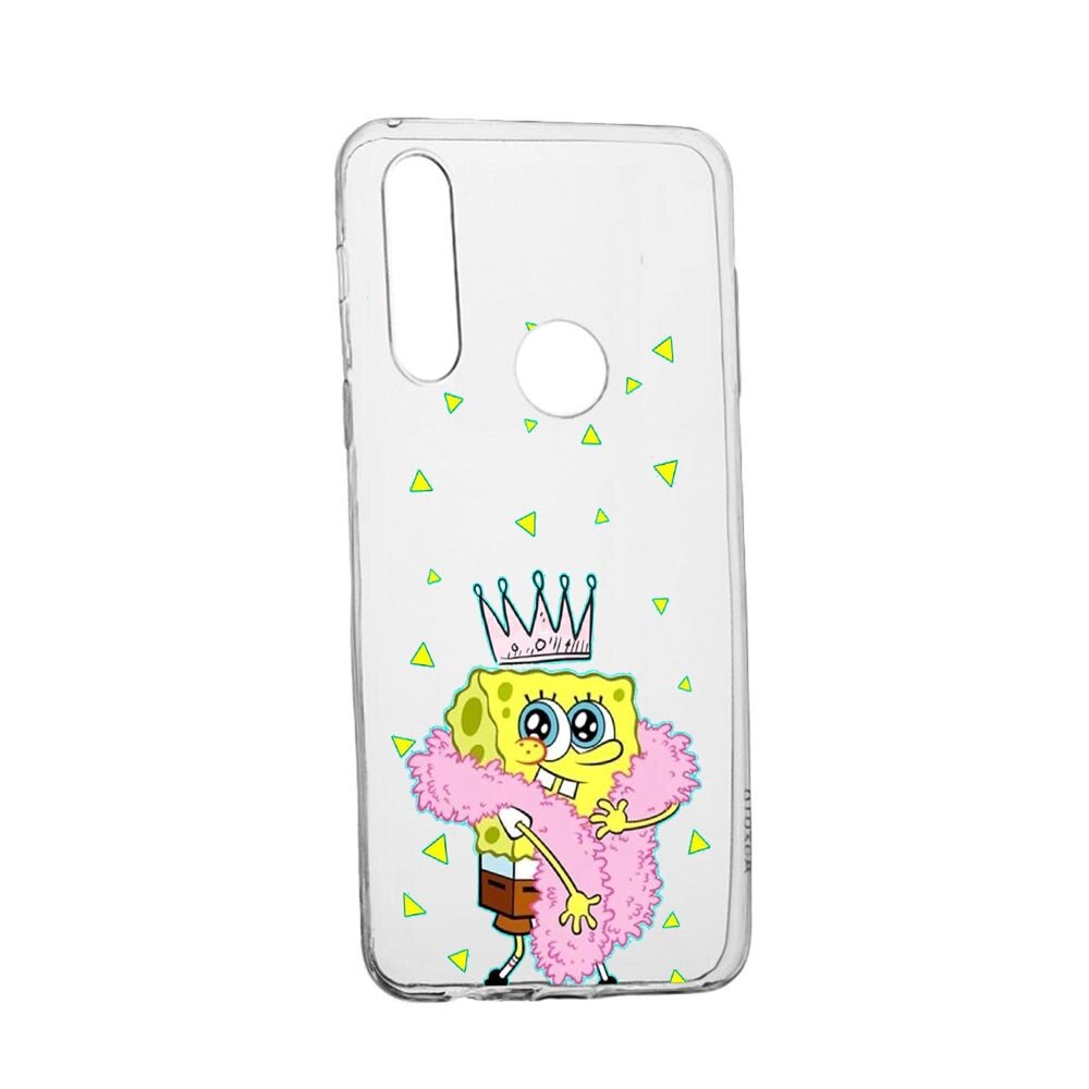 Husa Silicon SpondeBob, Compatibila cu Alcatel 1S (2020) / 1V (2020), rezistenta la uzura, anti-alunecare, 597