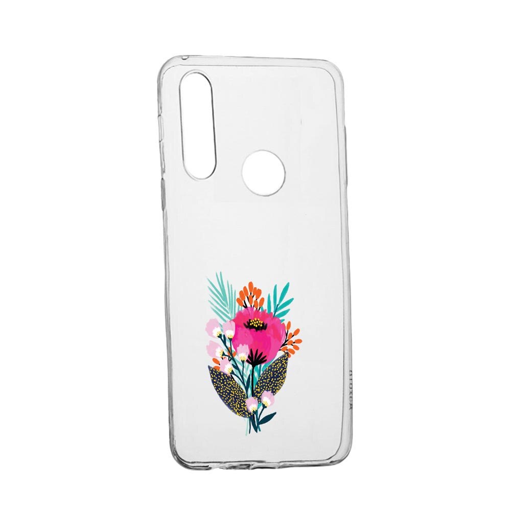 Husa Silicon Flowers, Compatibila cu Motorola Moto G Pro, rezistenta la uzura, anti-alunecare, 641