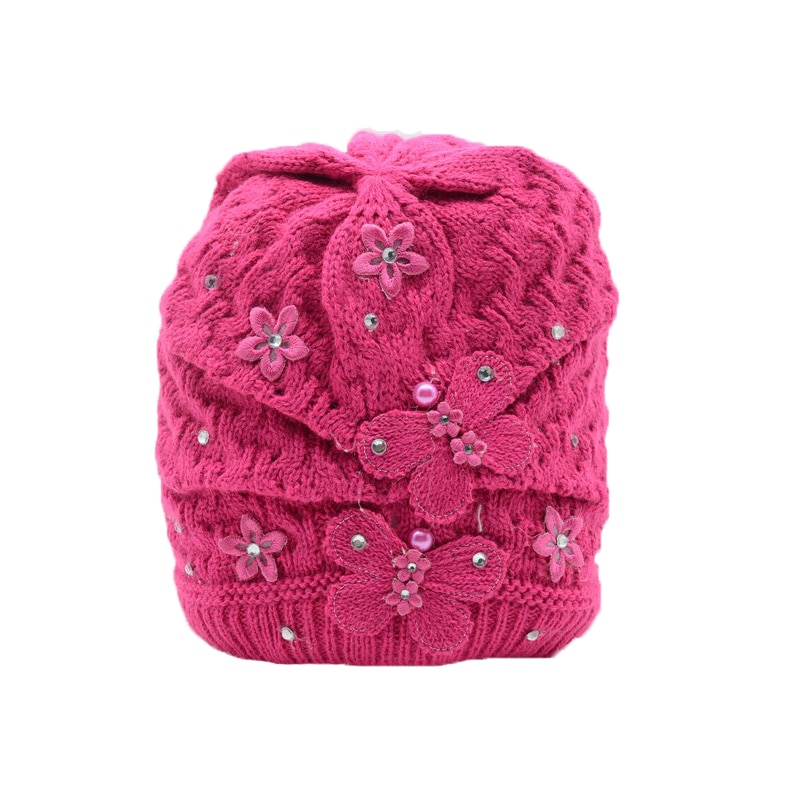 Caciula pentru fete Mini Junior GER6R, Roz, 54-56 cm