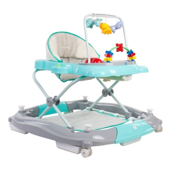Premergator sun baby pisicuta 021 cu functie de balansoar - turquoise grey