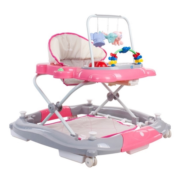 Premergator sun baby pisicuta 021 cu functie de balansoar - pink grey