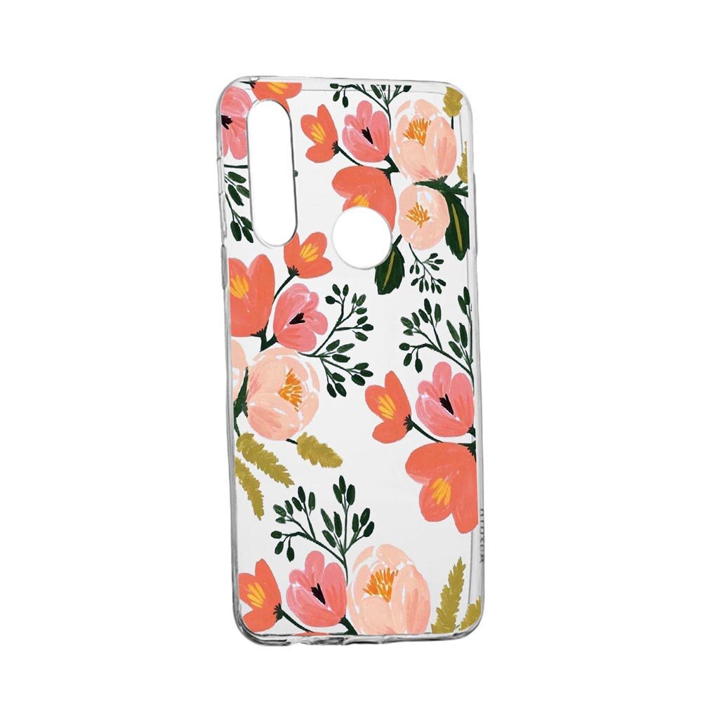 Husa Silicon Flori, culorile de pastel, Compatibila cu Motorola Moto G Pro, rezistenta la uzura, anti-alunecare, 504