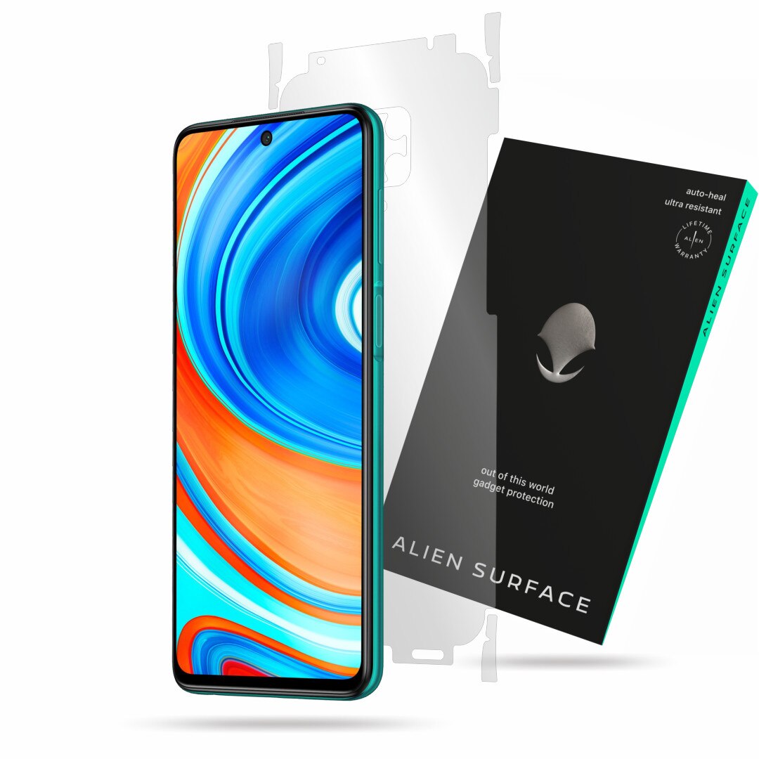 Folie Alien Surface, Xiaomi Redmi Note 9 Pro, protectie spate, laterale