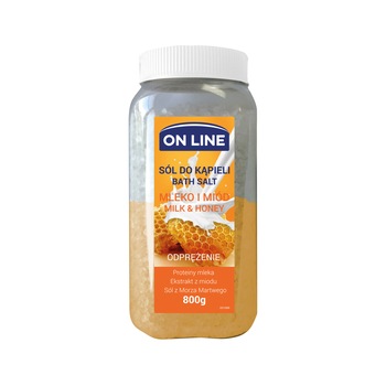 ON LINE Sare de baie lapte si miere, 800 g ON LINE Sare de baie lapte si miere, 800 g