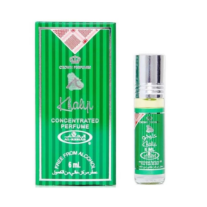Al Rehab Khaliji parfüm, fás, citrusos illat, 6 ml