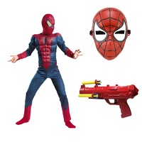 set costum spiderman cu muschi infinity war pentru copiimasca si pistol cu sageti din burete s 95 - 110 cm 3 - 5 ani imagen 25_0_
0