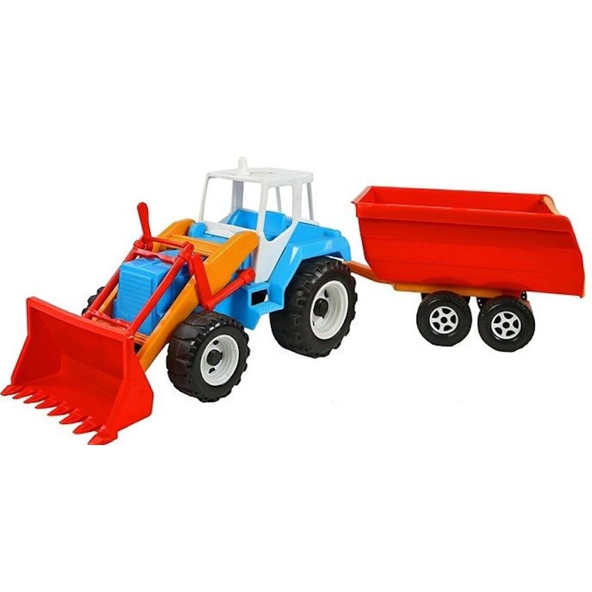 Tractoras buldozer Malipen cu remorca