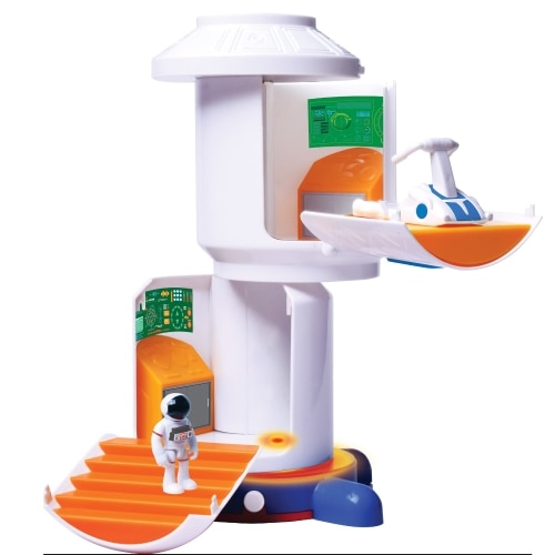 Statie spatiala Imaginarium Space-dream Station cu lumini si sunete, 2 module rotative, trape, camere de control, vehicul si astronaut