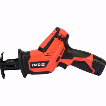 Fierastrau sabie, Yato, 12 V, 1 x 2,0 Ah, Rosu/Negru Fierastrau sabie, Yato, 12 V, 1 x 2,0 Ah, Rosu/Negru
