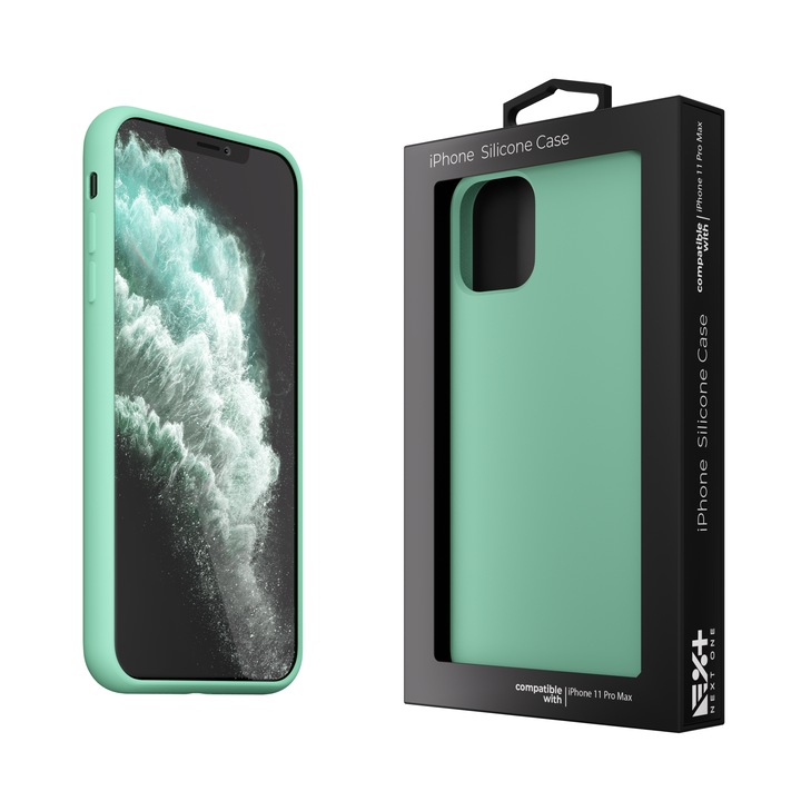 Husa de protectie din silicon NEXT ONE pentru iPhone 11 Pro Max - Mint