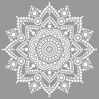 Sablon Refolosibil Dot Mandala 590*590mm - SP34 Sablon Refolosibil Dot Mandala 590*590mm - SP34