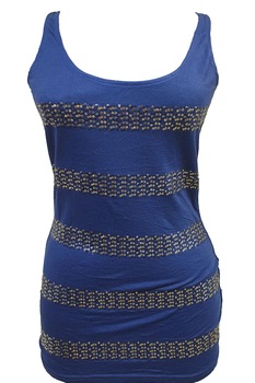 Bluza dama Tally Weijl, albastru cu aplicatie de paiete, 38/M Bluza dama Tally Weijl, albastru cu aplicatie de paiete, 38/M
