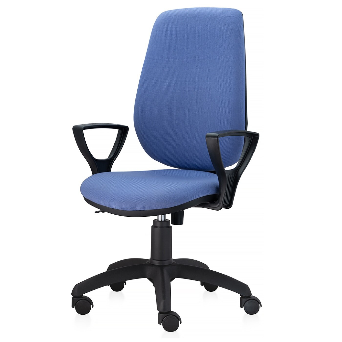 Scaun ergonomic de birou TRAFFIC CHAIRS START, tapiterie sezut si spatar textil, albastru, mecanism balans