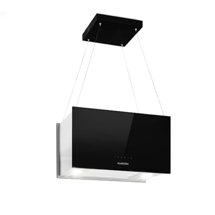 Hota decorativa BAUKNECHT DBHVP 63 LM K, 647 m3/h, negru/inox