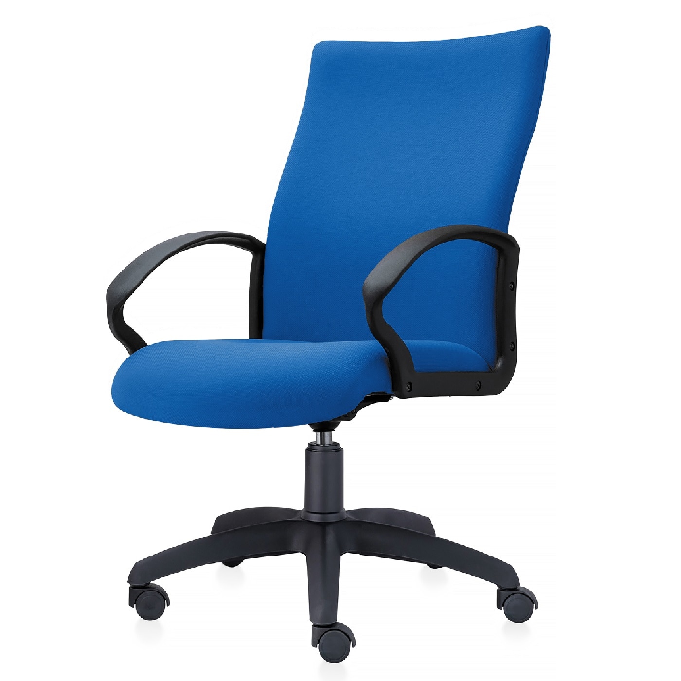 Scaun ergonomic de birou TRAFFIC CHAIRS HUGO ECO, tapiterie sezut si spatar textil, albastru, brate directoriale, mecanism sus-jos