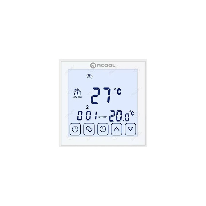 Szobatermosztát Rcool Vision WIFI , wifivel programozható termosztát smart LCD programozható nagy kijelző hetiprogram háttérvilágítás