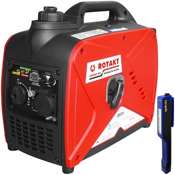 Set generator curent electric tip invertor Rotakt ROGE1250IS, putere 1.1 kW, portabil, lanterna LED AgroPro Set generator curent electric tip invertor Rotakt ROGE1250IS, putere 1.1 kW, portabil, lanterna LED AgroPro