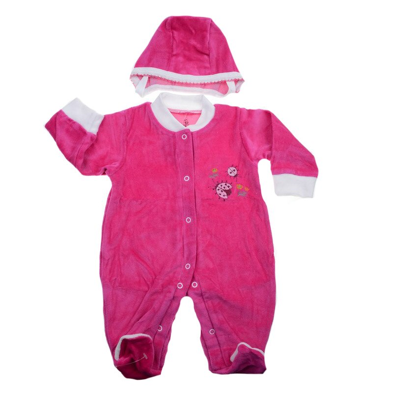 Salopeta cu maneca lunga pentru fete Pifou SLCR-1, Roz, 56 cm