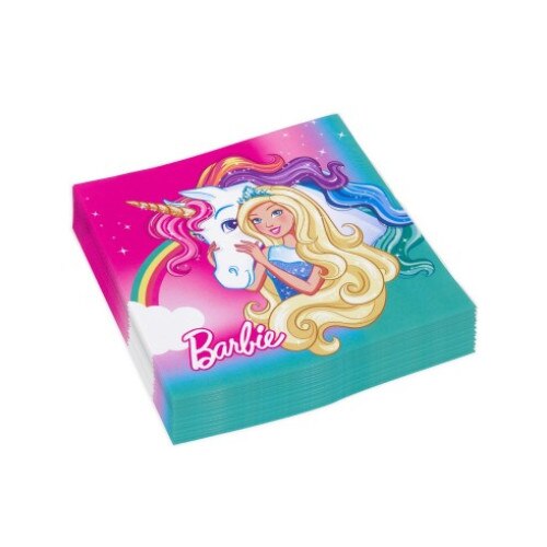 Set 20 servetele Barbie, multicolor, 33x33 cm