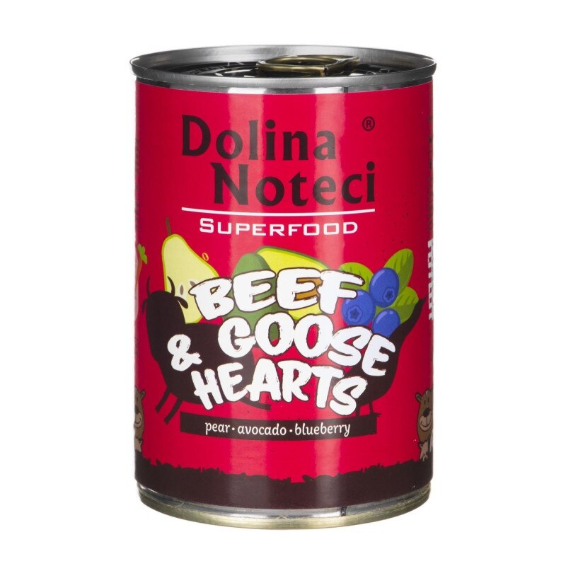 Hrana Umeda pentru Caini Dolina Noteci Superfood Vita si Inimi de Gasca, 800 g