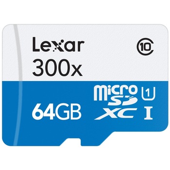 Card de memorie Lexar mSDXC, 64GB, Class 10 + Adaptor SD Card de memorie Lexar mSDXC, 64GB, Class 10 + Adaptor SD