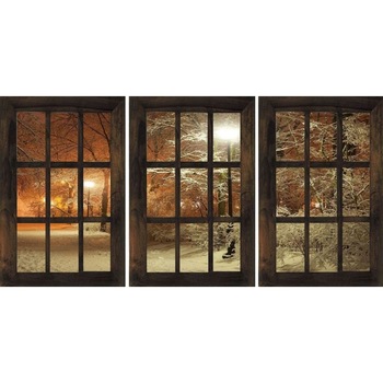 Fototapet Startonight Fereastra spre parc, luminos in intuneric, 1.80 x 1.20 m Fototapet Startonight Fereastra spre parc, luminos in intuneric, 1.80 x 1.20 m