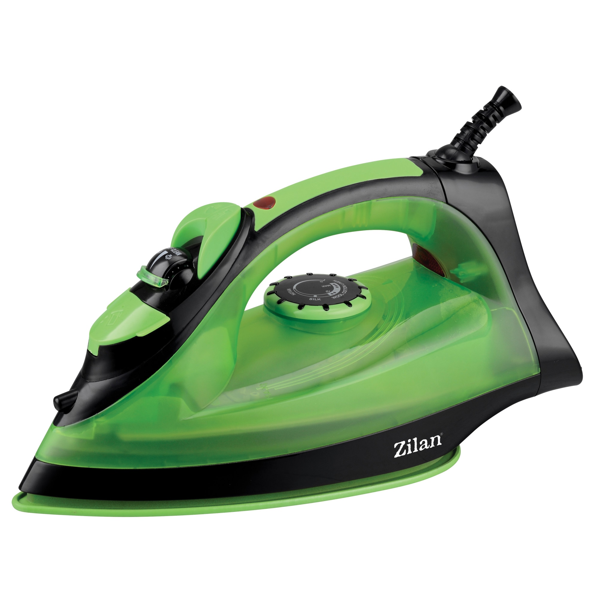 Fier de calcat talpa ceramica ZILAN ZLN-2189, Verde, Putere 2200W, calcare cu aburi si uscata, functie autocuratare