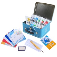 set de pictura cu degetele imaginarium happy finger paint kit cu 6 tuburi diferite de vopsea lavabila pentru degete 1 paleta 6 sabloane ilustrate 1 tampon 2 pensule si 1 ghid practic imagen 13_0_
0