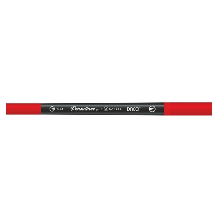 Daco Double Headed Liner toll, 0,4 mm-es fémhegy és ecsethegy, Cherry