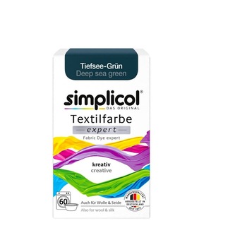 Vopsea pentru materiale textile, Simplicol Expert, verde inchis, 150 gr Vopsea pentru materiale textile, Simplicol Expert, verde inchis, 150 gr