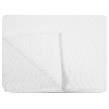 Paturica tricotata, Vivi, alba, 90x90cm Paturica tricotata, Vivi, alba, 90x90cm