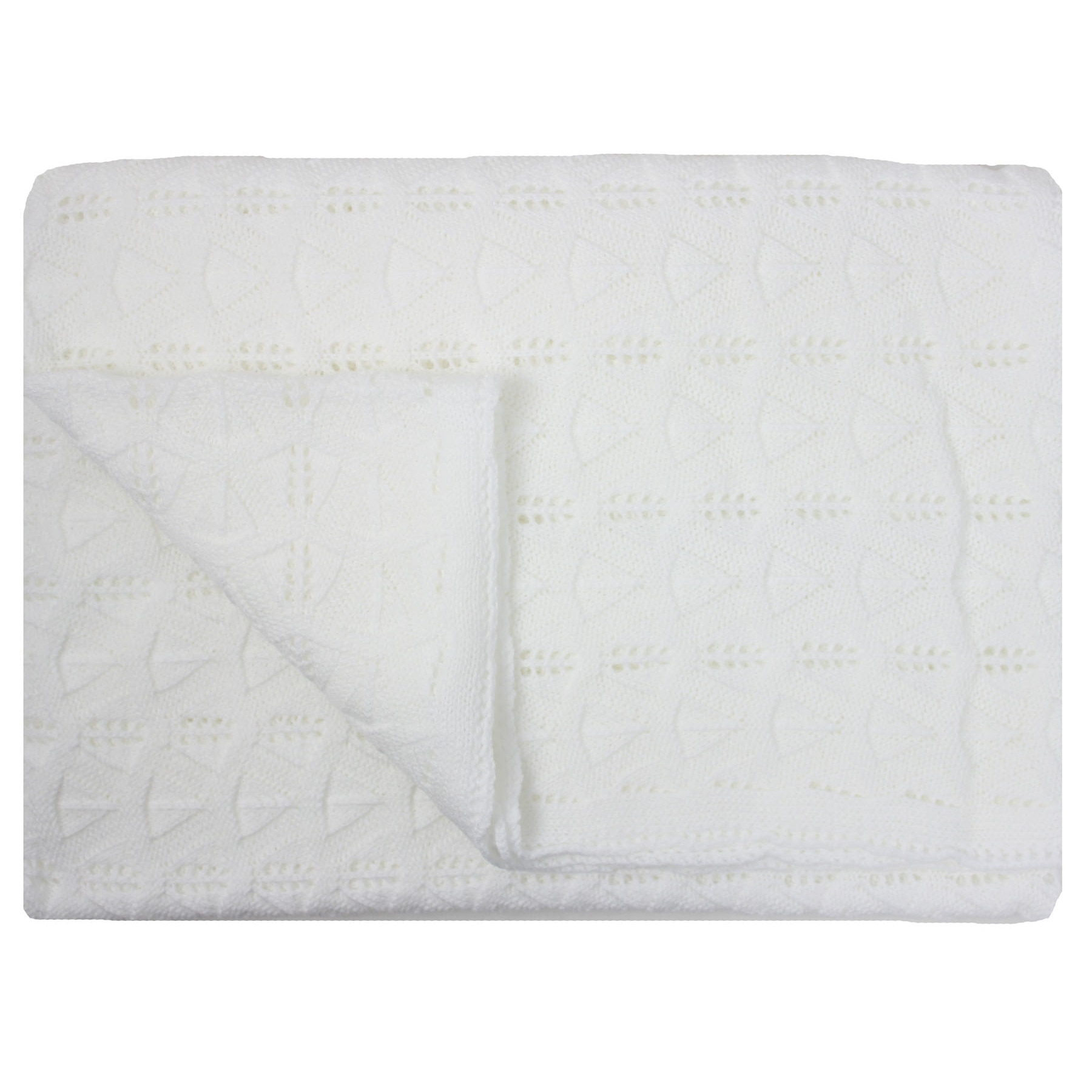 Paturica tricotata, Lola, alba, 90x90cm