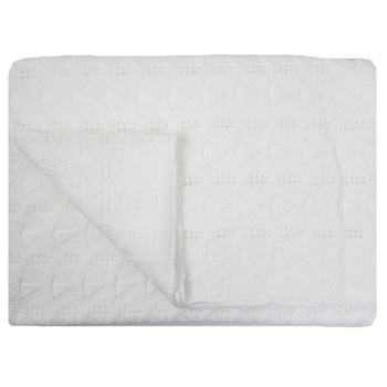 Paturica tricotata, Lola, alba, 90x90cm Paturica tricotata, Lola, alba, 90x90cm