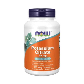 Potasiu Citrat 99 mg, Now Foods, 180 capsule Potasiu Citrat 99 mg, Now Foods, 180 capsule