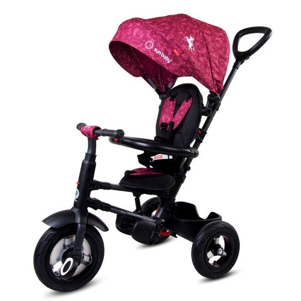 Tricicleta pliabila cu roti gonflabile sun baby 014 qplay rito - purple unicorn