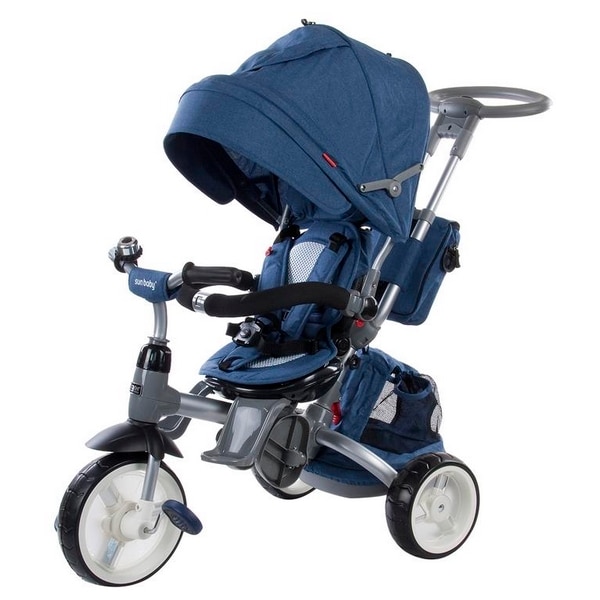 Tricicleta cu sezut reversibil sun baby 007 little tiger - melange blue
