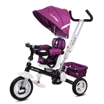 Tricicleta cu sezut reversibil sun baby 002 super trike plus burgundy Tricicleta cu sezut reversibil sun baby 002 super trike plus burgundy