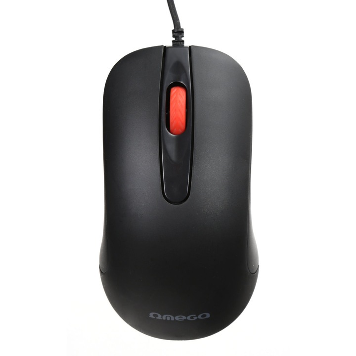 USB мишка, Omega 45266 OM-520, с кабел 1,2 м, 3 бутона, 1000 dpi, черна