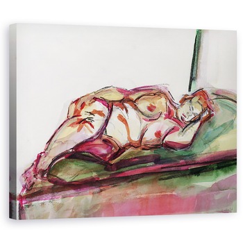 Tablou canvas - Julie Held - Grasime Dormit Nud, 2015, 40 x 50 cm Tablou canvas - Julie Held - Grasime Dormit Nud, 2015, 40 x 50 cm